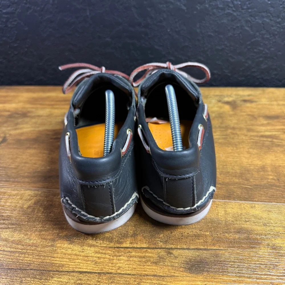 Timberland Classic 2-Eye 74036 Navy Leather Boat Shoes Mens 10.5